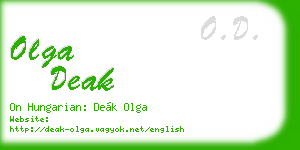 olga deak business card